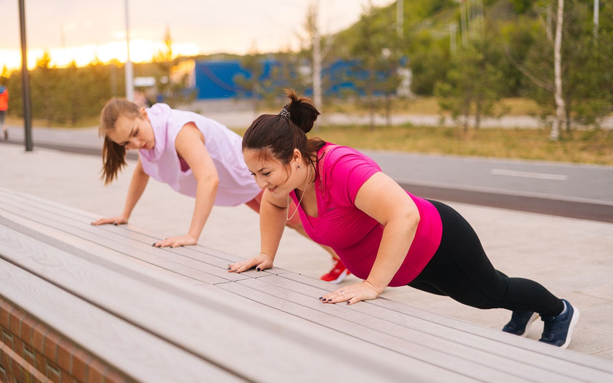 women exercising