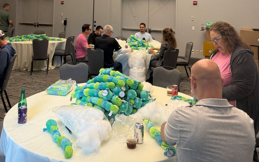 stuffing caterpillars
